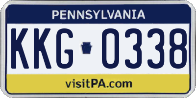 PA license plate KKG0338