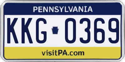 PA license plate KKG0369