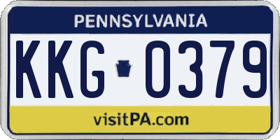 PA license plate KKG0379