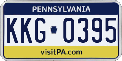 PA license plate KKG0395