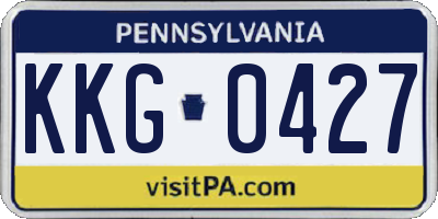 PA license plate KKG0427