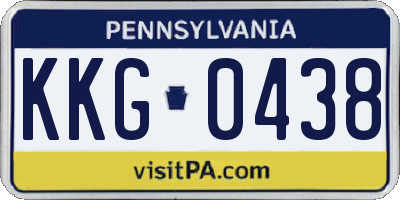 PA license plate KKG0438