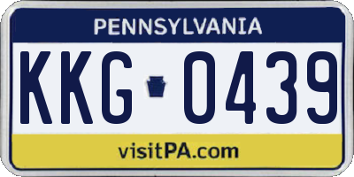 PA license plate KKG0439