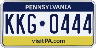 PA license plate KKG0444