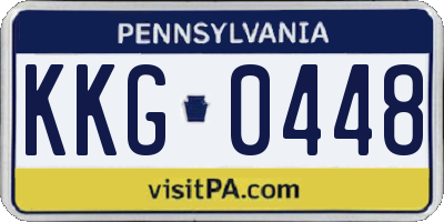 PA license plate KKG0448