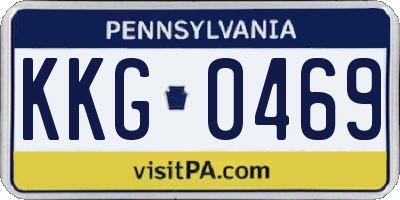 PA license plate KKG0469