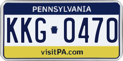 PA license plate KKG0470