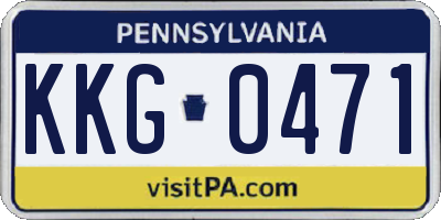 PA license plate KKG0471