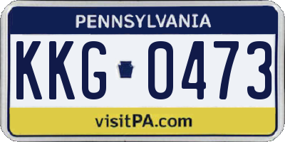 PA license plate KKG0473
