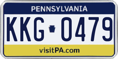 PA license plate KKG0479