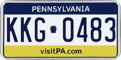 PA license plate KKG0483