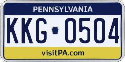 PA license plate KKG0504