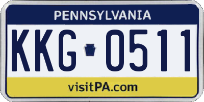 PA license plate KKG0511