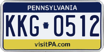 PA license plate KKG0512