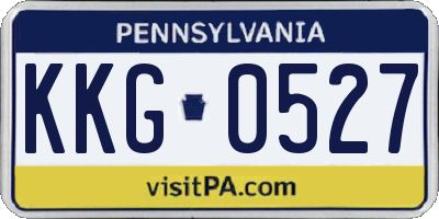 PA license plate KKG0527