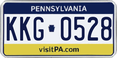 PA license plate KKG0528