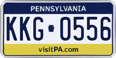 PA license plate KKG0556