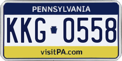 PA license plate KKG0558