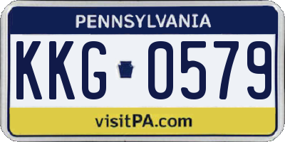 PA license plate KKG0579