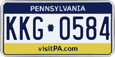 PA license plate KKG0584