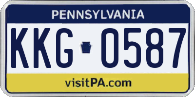 PA license plate KKG0587