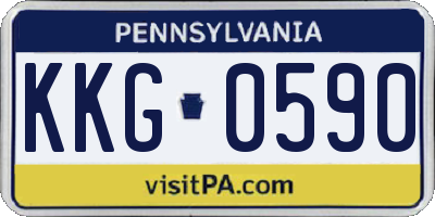 PA license plate KKG0590