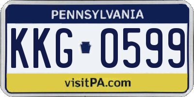 PA license plate KKG0599