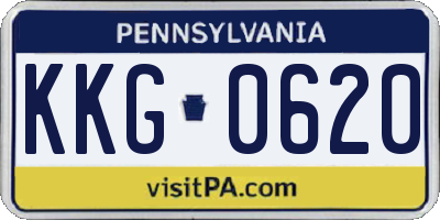 PA license plate KKG0620
