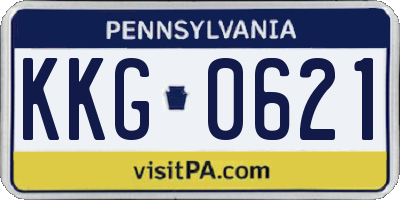 PA license plate KKG0621