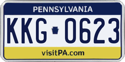 PA license plate KKG0623
