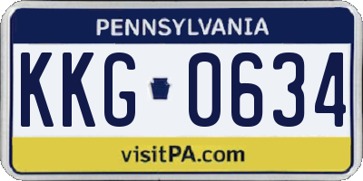 PA license plate KKG0634