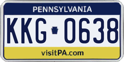 PA license plate KKG0638