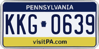 PA license plate KKG0639