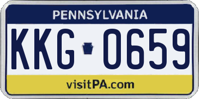 PA license plate KKG0659