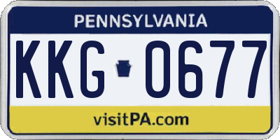 PA license plate KKG0677