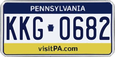 PA license plate KKG0682