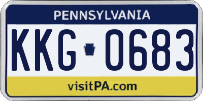 PA license plate KKG0683
