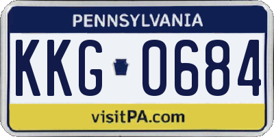 PA license plate KKG0684