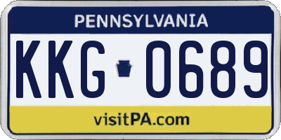 PA license plate KKG0689