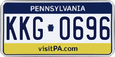 PA license plate KKG0696