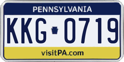 PA license plate KKG0719