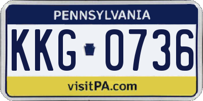 PA license plate KKG0736