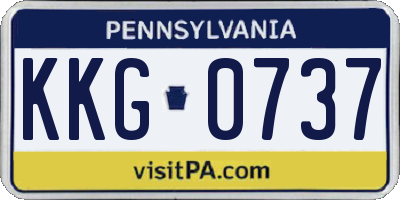 PA license plate KKG0737
