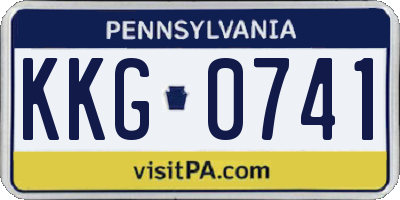 PA license plate KKG0741