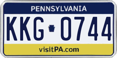 PA license plate KKG0744