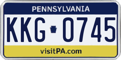 PA license plate KKG0745