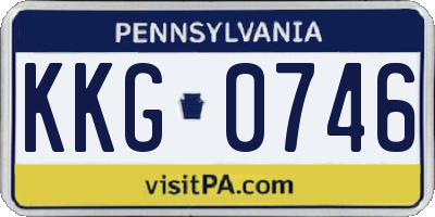 PA license plate KKG0746