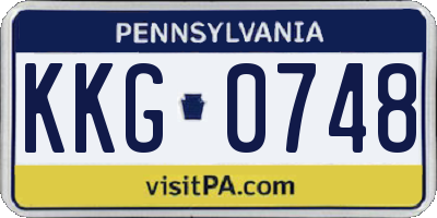 PA license plate KKG0748