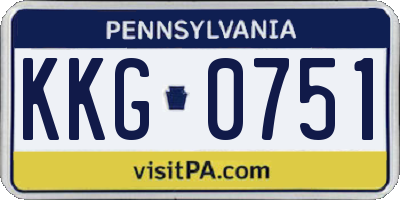 PA license plate KKG0751