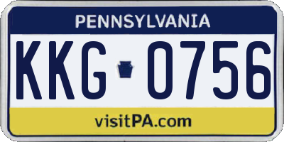 PA license plate KKG0756